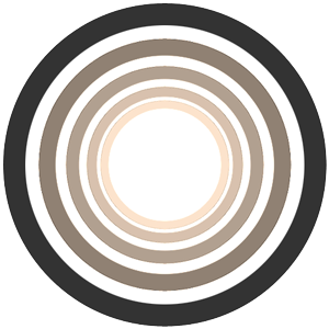 Empty centre representing stress and relaxation over neutral concentric circles